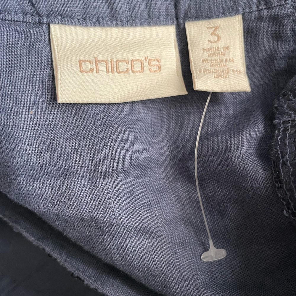 Chico's Midnight Blue Button-Down Shirt - Picture 10 of 14